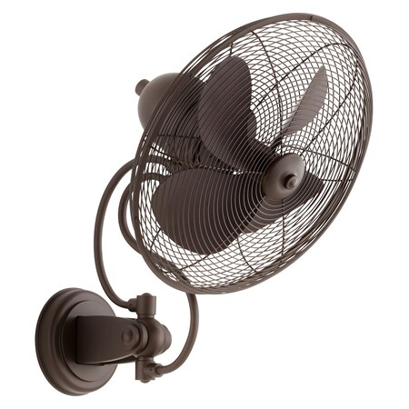 Quorum Piazza 14In. Wall Fan Oiled Bronze 94144-86